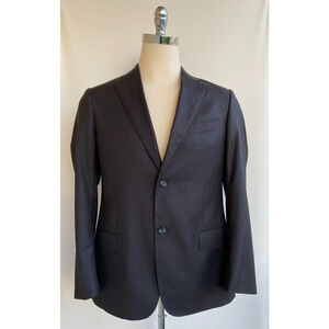 J. Hilburn Guabello Wool Gray Stripe Jacket Blazer Bespoke 40R